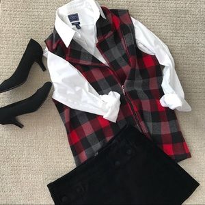 Chaps Sleeveless Zipper Sweater Vest